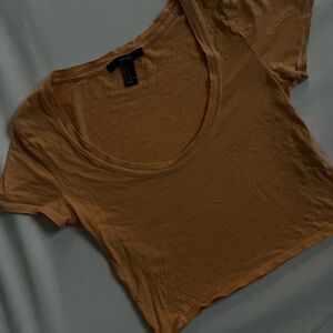Forever 21 Women's Orange Crop Top